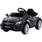 Compatible Kids Children Ride On Car Mercedes Benz GLA Licensed 6V Battery Rechargeable Headlight Music Remote Control High/Low Speed Toy Black