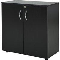 Vinsetto Particle Board 2-Tier Lockable Filing Cabinet Black