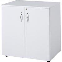 Vinsetto 2-Tier Natural Board Filing Cabinet Particle Board Lockable Filing Cabinet White