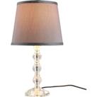 Crystal Glass Bedside Table Lamp Grey