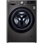 LG V9 F6V910BTSA Wifi Connected 10.5Kg Washing Machine with 1600 rpm - Black Steel - A Rated
