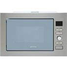 Smeg Cucina FMI425S Integrated Microwave Oven in Silver Glass