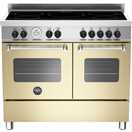 Bertazzoni Master Series MAS100-5I-MFE-D-CRE 100cm Electric Range Cooker with Induction Hob - Cream - A/A Rated