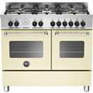 Bertazzoni Master Series MAS100-6-MFE-D-CRE Free Standing Range Cooker in Cream