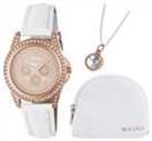 Tikkers Kids White Watch, Necklace and Purse Set