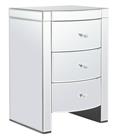 Argos Home Canzano 3 Drawer Bedside Table - Mirrored