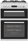 Beko KDG653S Free Standing 60cm 4 Hob Double Gas Cooker - Silver.