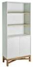 Habitat Zander Tall Textured Bookcase - White & Oak Effect