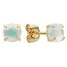 Revere 9ct Yellow Gold Round Opal Stud Earrings