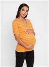 Yellow Striped Maternity Top - 8