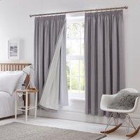Pencil Pleat Blackout Curtain Linings White and Grey