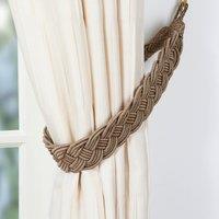 Plaited Tieback Brown