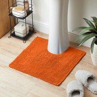 Super Soft Reversible Burnt Orange Pedestal Mat Green