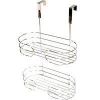 Bathroom Basics Two Tier Over Door Caddy Silver