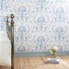 Dorma Blue Toile Wallpaper Blue / White