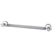Vintage Glass Shelf Silver