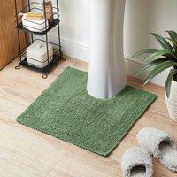 Super Soft Reversible Woodland Fern Pedestal Mat Green