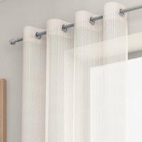 Jessica Shimmer Single Eyelet Voile Panel White