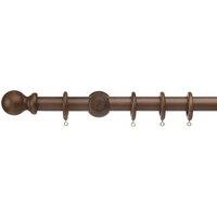 Universal 35mm Wooden Curtain Pole Walnut (Brown)