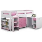 Kimbo Pink Cabin Bed Pink/White