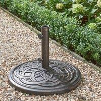 Black Antique Scroll Concrete 13kg Parasol Base Black