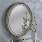 Yearn Ornate Oval Mirror 71x61cm Silver Silver