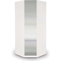Angel Mirrored Corner Wardrobe White