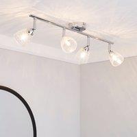 Balston 4 Light Glass Spotlight Bar Clear