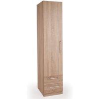 Holborn Single 2 Drawer Wardrobe Natural