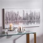 Sparkle Glitter Abstract Canvas Silver