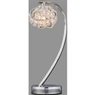 Dunelm Cecilie Glass and Steel Table Lamp H36cm - (Chrome) B+