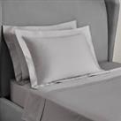 Dorma 300 Thread Count 100% Cotton Sateen Plain Silver Kingsize Oxford Pillowcase Silver