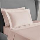 NEW Dorma 300 Thread Count Cotton Sateen Oxford Pillowcase 48 x 76cm - Blush
