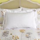Hydrangea Floral Ochre Oxford Pillowcase White