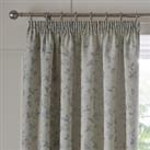 Duck Egg Lined Curtains Blue Bird Tape Top Ready Made Pencil Pleat Curtain Pairs