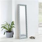 Decorative Leaner Mirror 166x45cm Grey Grey