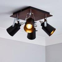 Johan 4 Light Black Spotlight Black