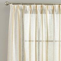 Boucle Stripe Mustard Tape Top Single Voile Panel Yellow and Cream