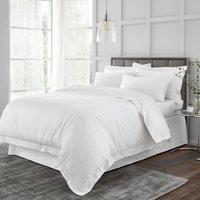 Hotel Cotton 230 Thread Count Sateen White Duvet Cover White