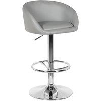 Apollo Bar Stool Grey PU Leather Grey