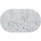 MARBLE BATH MAT OVAL SHAPE SOFT CUSHIONED SHOWER MAT NON-SLIP WITH SUCTION CUPS