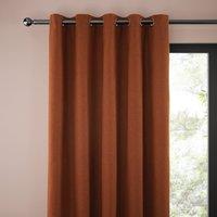 Jennings Butterscotch Eyelet Curtains Brown