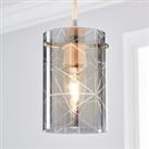 Grayson Smoked Glass Easy Fit Pendant Grey