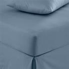 Pure Cotton Fitted Sheet Denim Blue