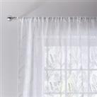 Willow Embroidered White Slot Top Voile Panel White