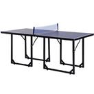 HOMCOM Tennis Table Ping Pong Foldable with Net Game Steel 183cm Indoor, Blue