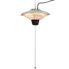 Outsunny Patio Heater Ceiling Hanging Light 1500W Pull Switch Electric Aluminium