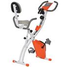 HOMCOM Folding Upright Exercise Bike Recumbent Cycling Magnetic w/ Band