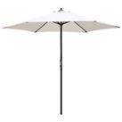 Outsunny 2.8m Patio Umbrella Parasol Outdoor Table Umbrella 6 Ribs OffWhite