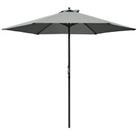 Outsunny 2.8m Patio Umbrella Parasol Outdoor Table Umbrella 6 Ribs Dark Grey